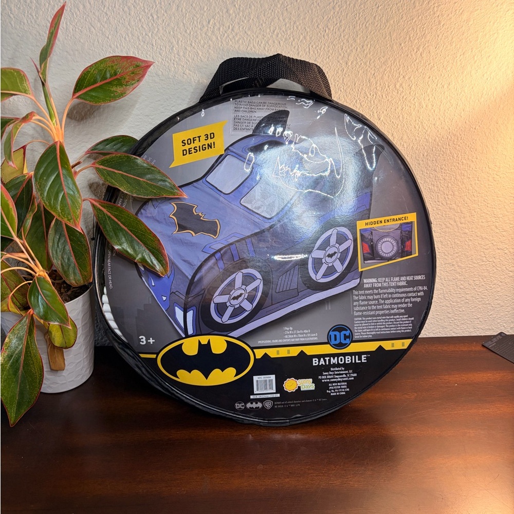 Sunny Days Entertainment Batman Pop Up 3D Batmobile Tent Indoor Playhouse